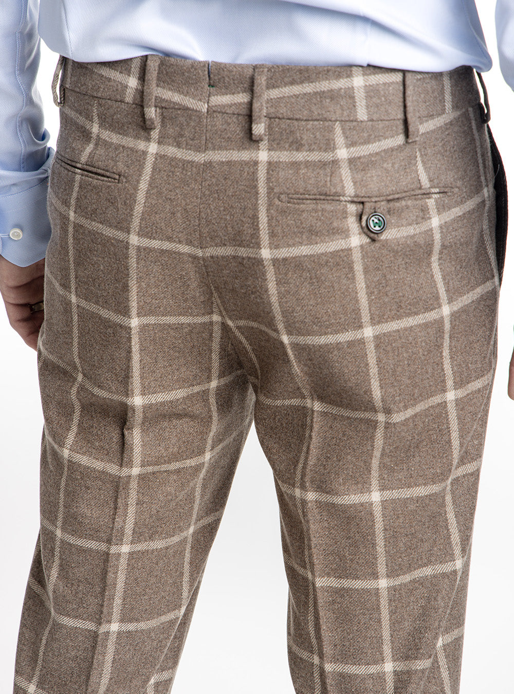 Berwich Brown Windowpane Pants