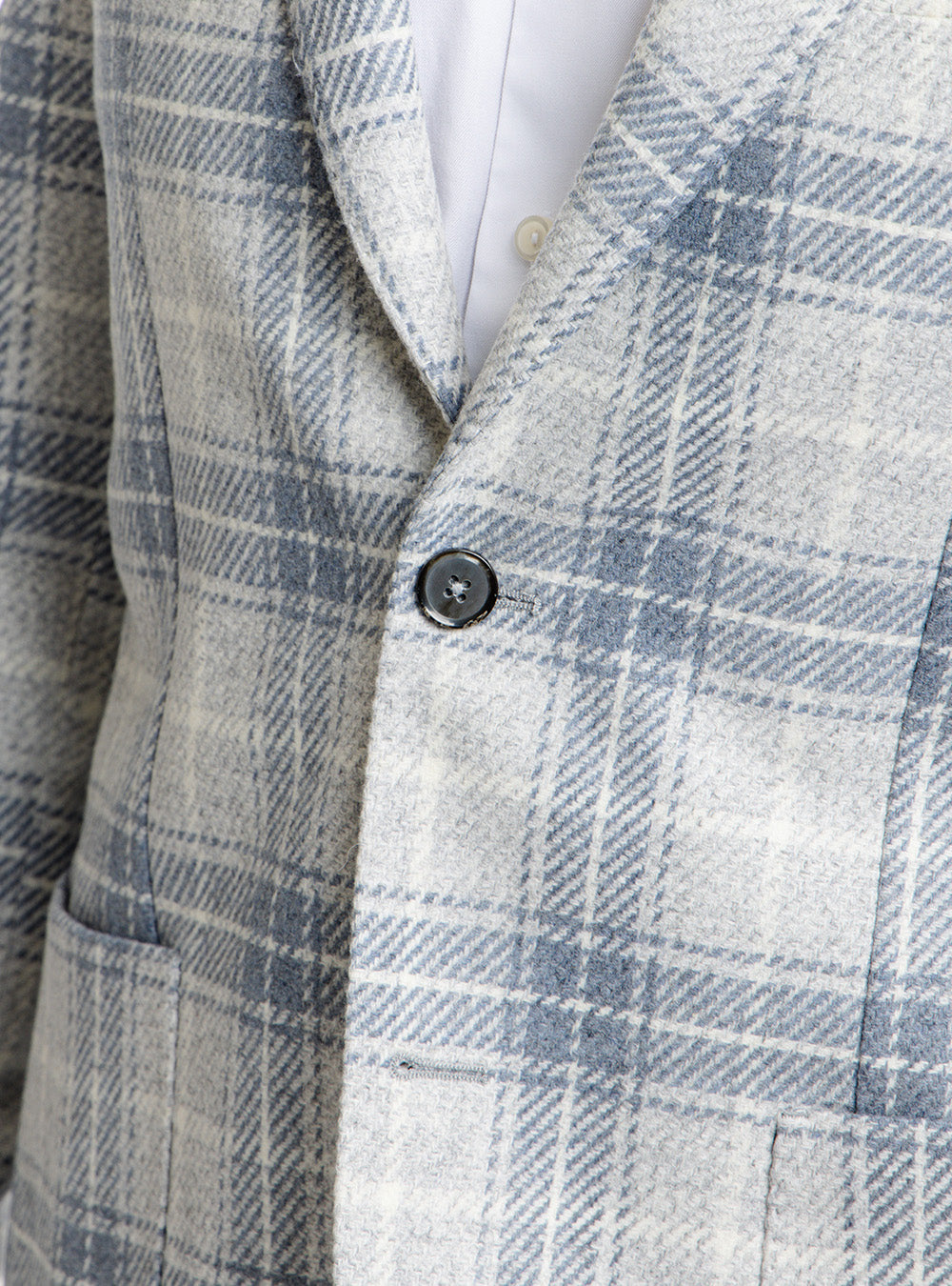 L.B.M. 1911 Blue Gray Plaid Check Sport Coat