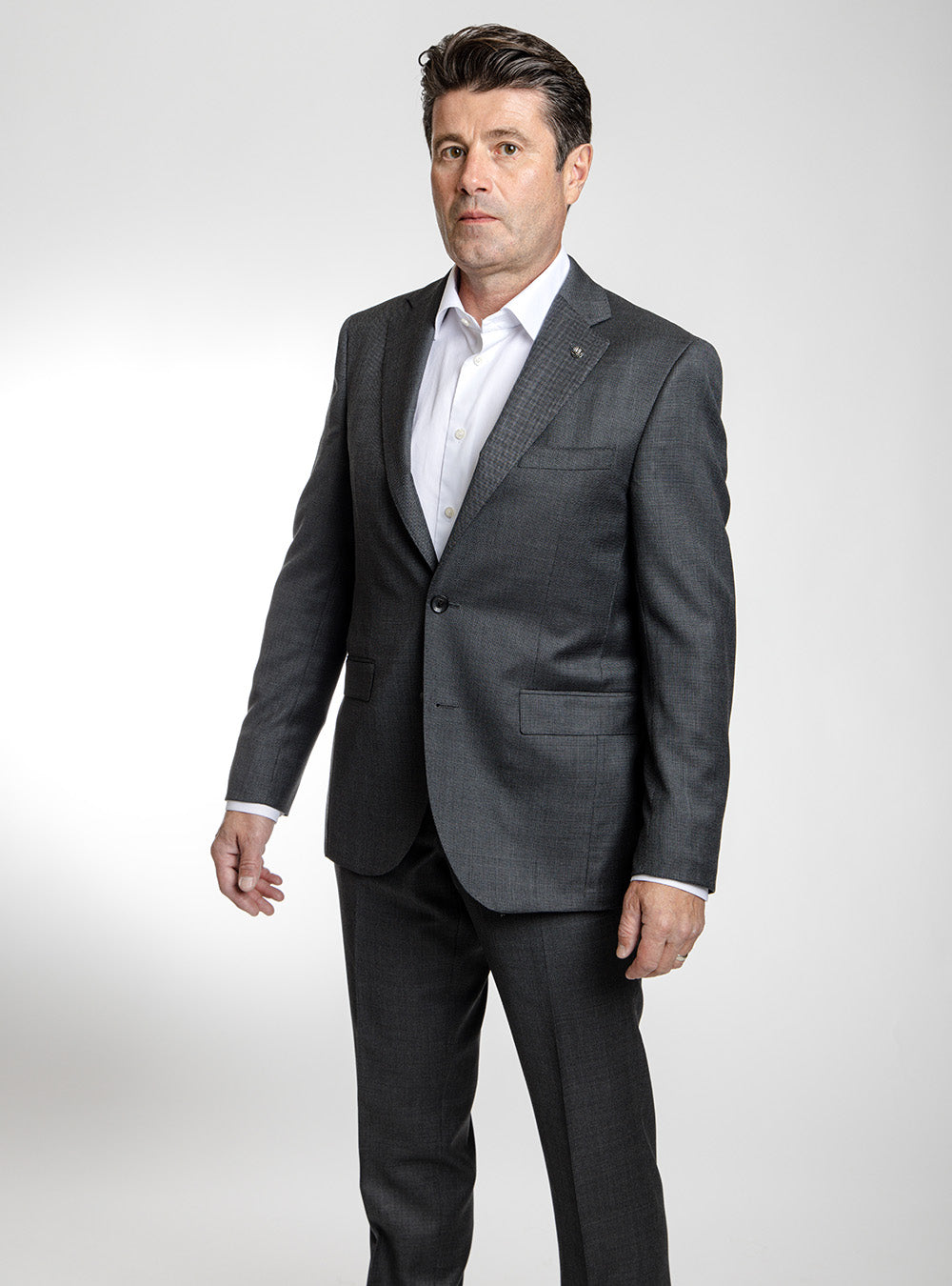 Jack Victor Mid-Grey Nailhead Suit