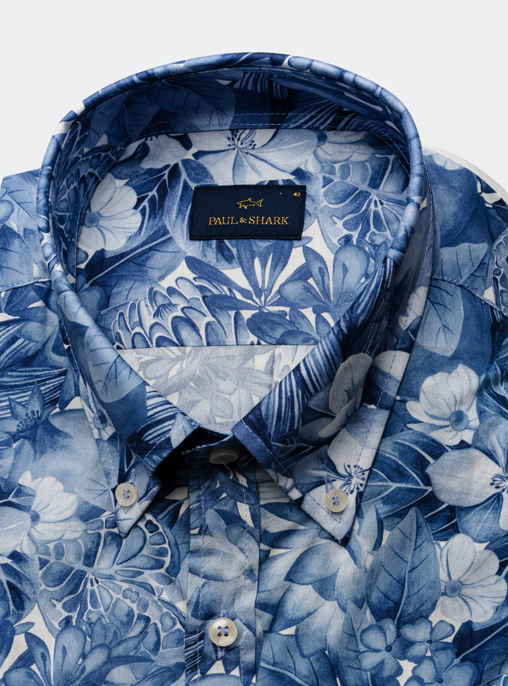 Paul & Shark Blue Floral Shirt