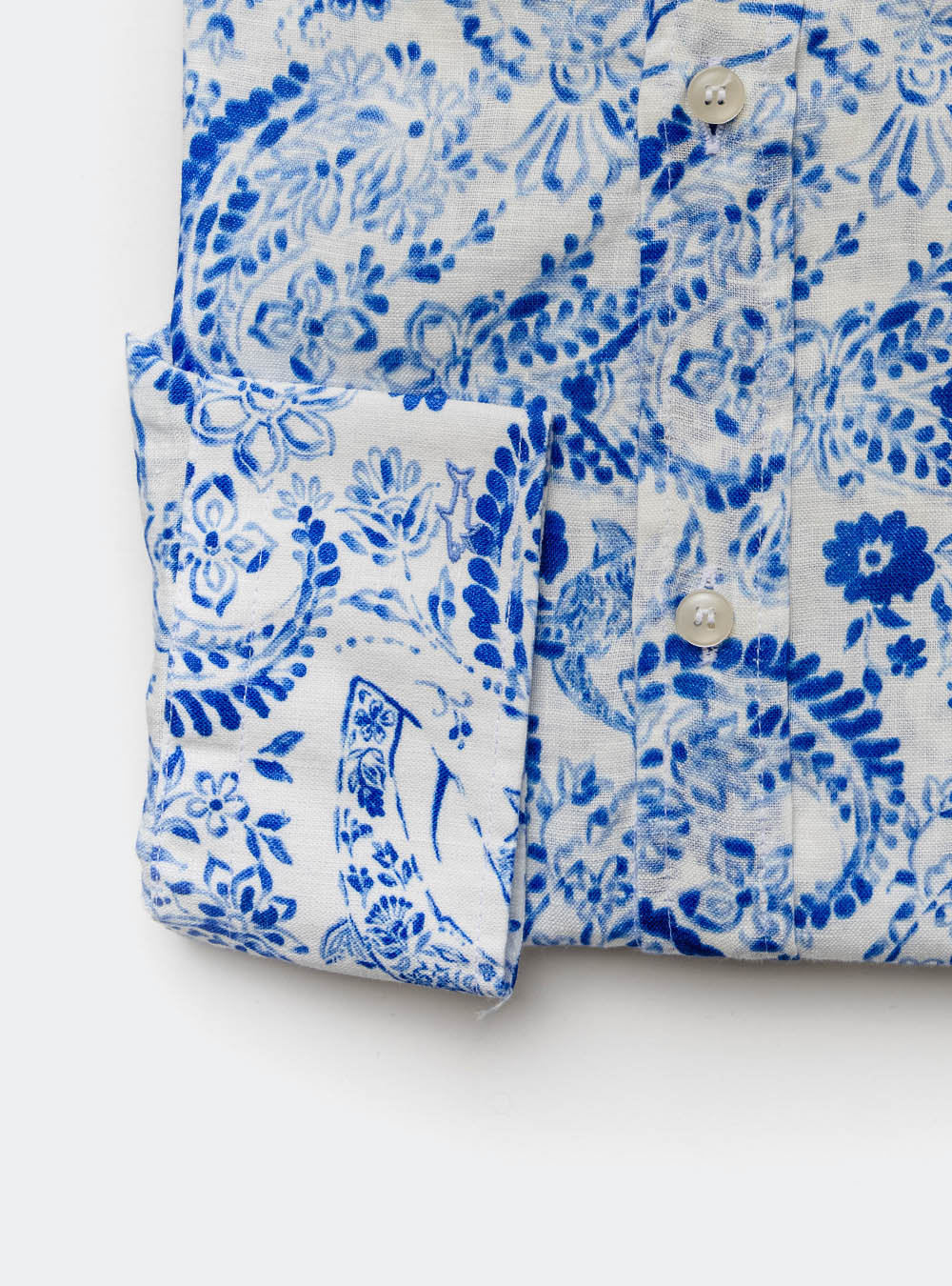 Paul & Shark Blue Floral Linen Shirt