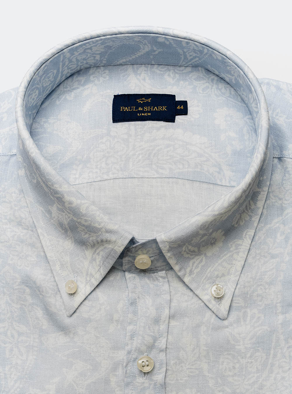 Paul & Shark Grey Floral Linen Shirt