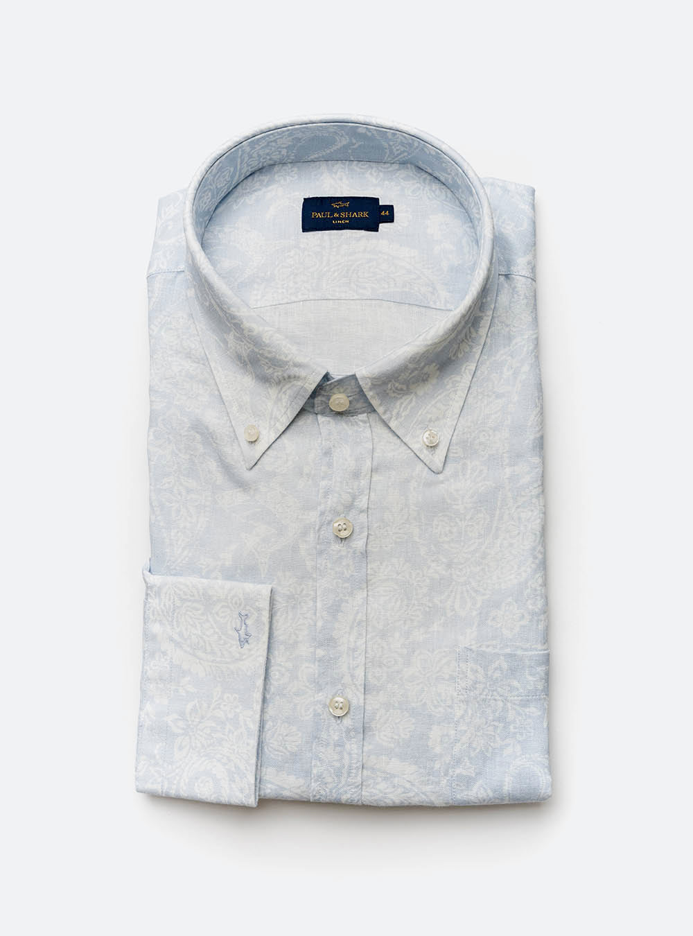 Paul & Shark Grey Floral Linen Shirt