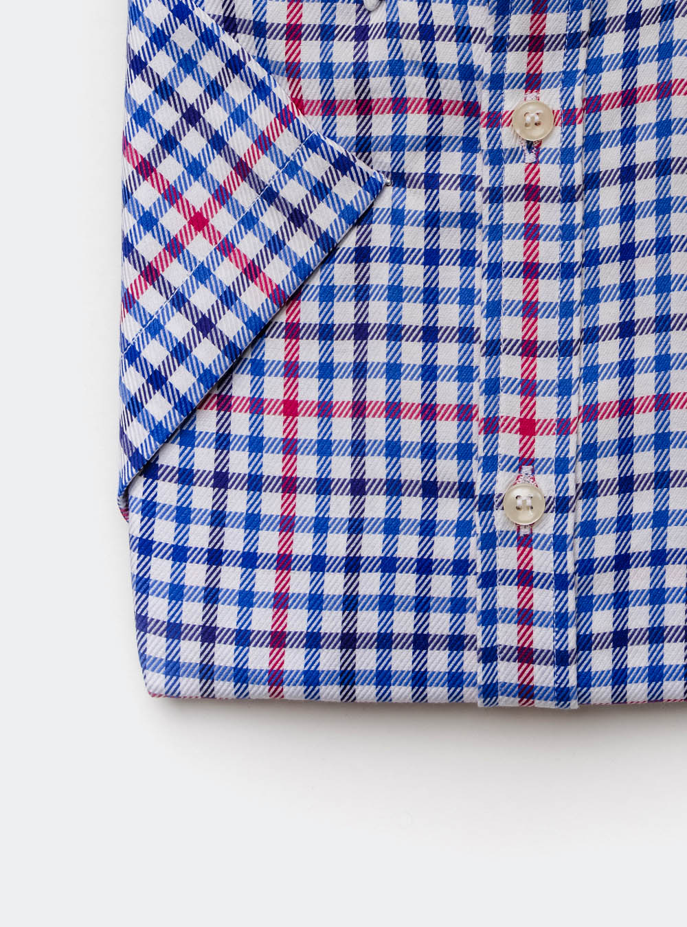 Paul & Shark Blue and Red Gingham Check Shirt