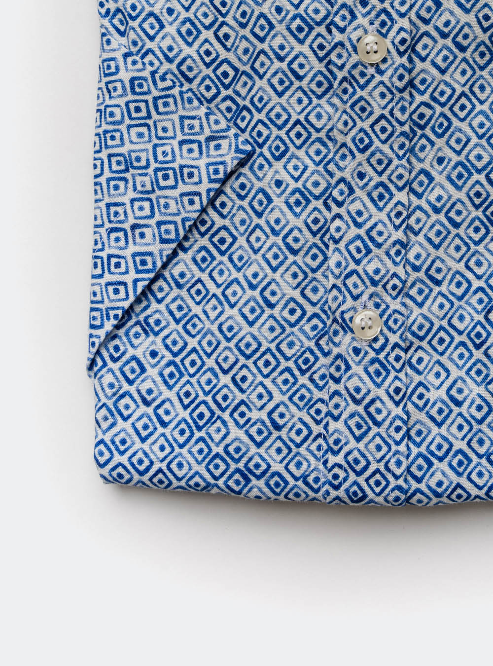 Paul & Shark, Blue Diamond Pattern Cotton Shirt