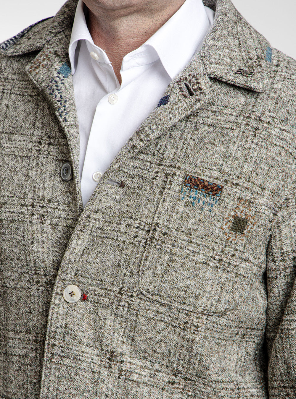 BOB Winter White & Tan Check Jacket