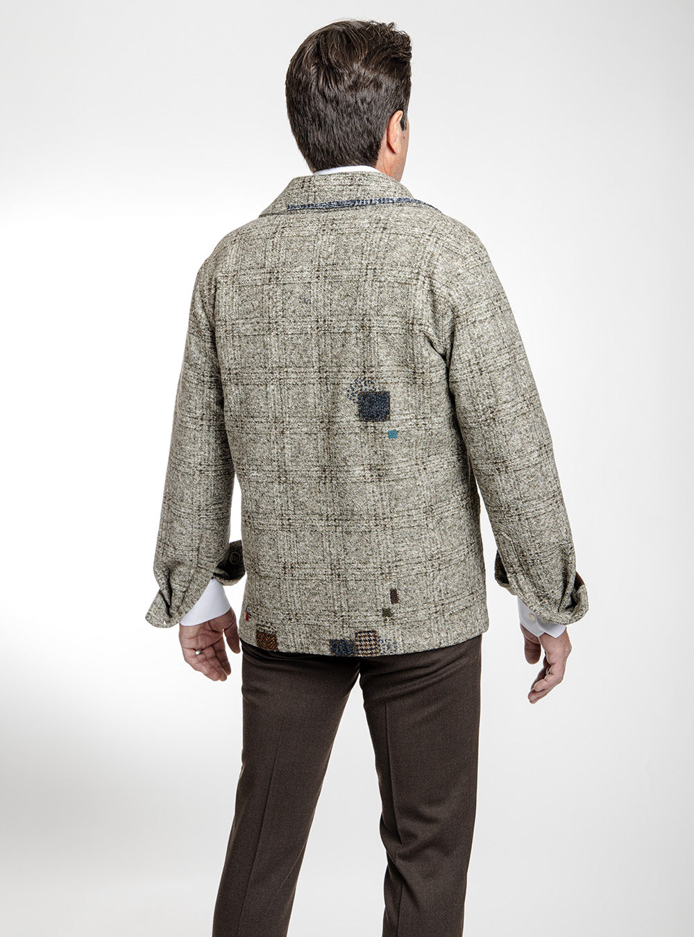 BOB Winter White & Tan Check Jacket