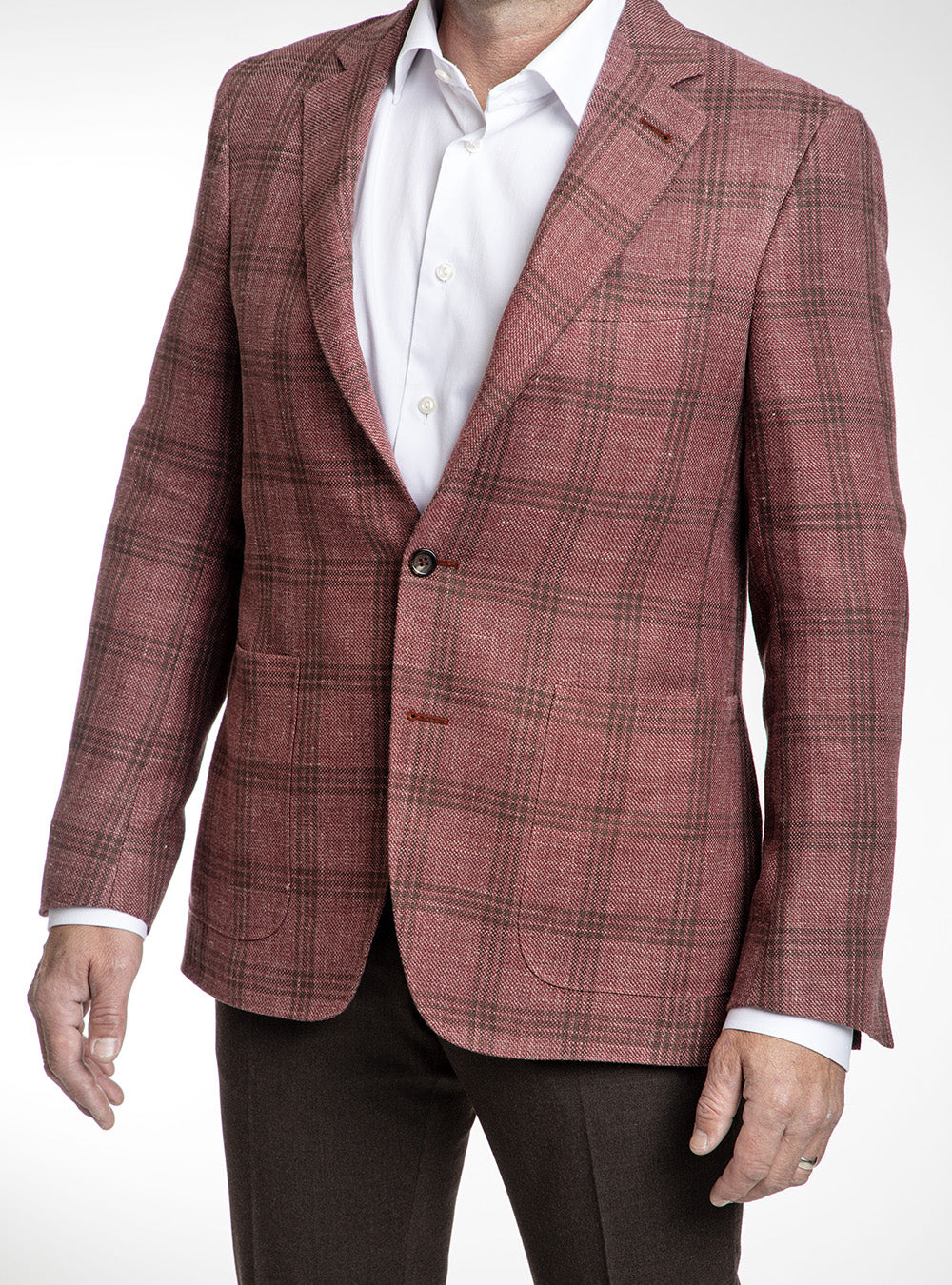 Canali Raspberry & Toffee Double Check Sport Jacket
