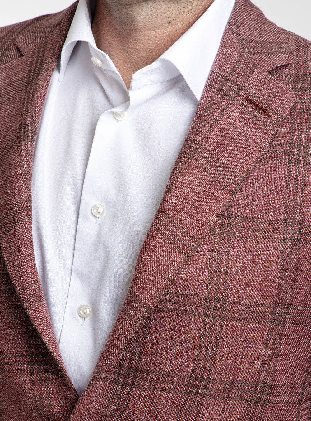 Canali Raspberry & Toffee Double Check Sport Jacket