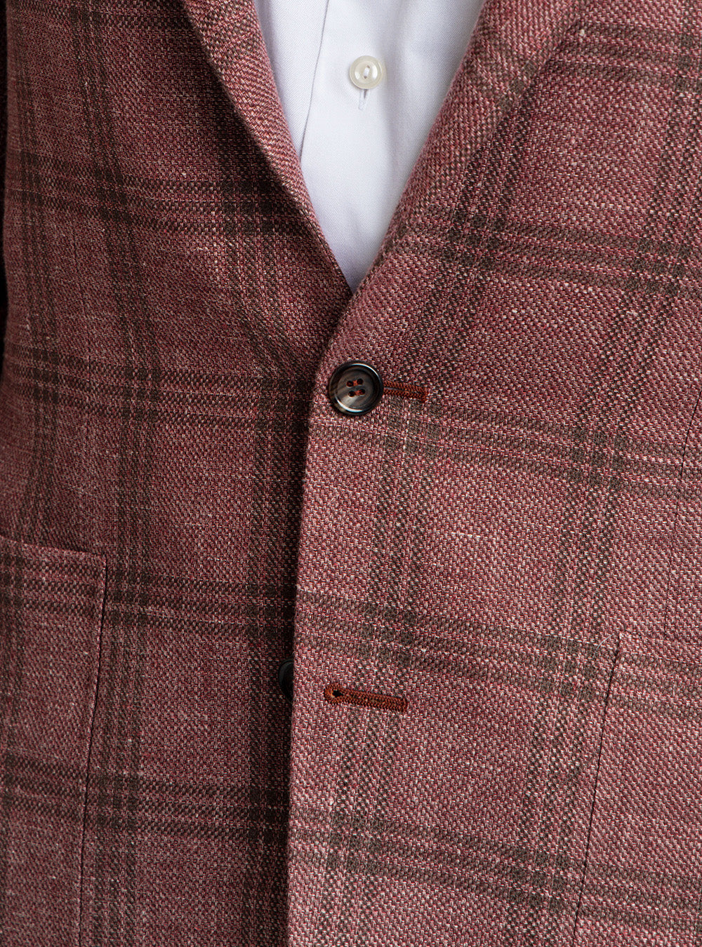 Canali Raspberry & Toffee Double Check Sport Jacket