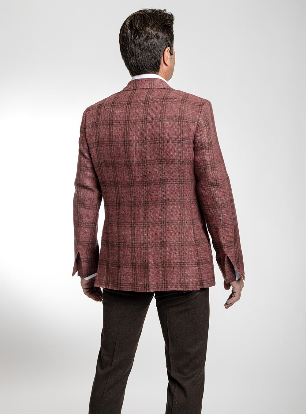 Canali Raspberry & Toffee Double Check Sport Jacket