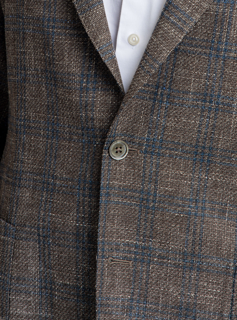 Tombolini Mid-Tan & Marine Blue Double Check Sport Jacket
