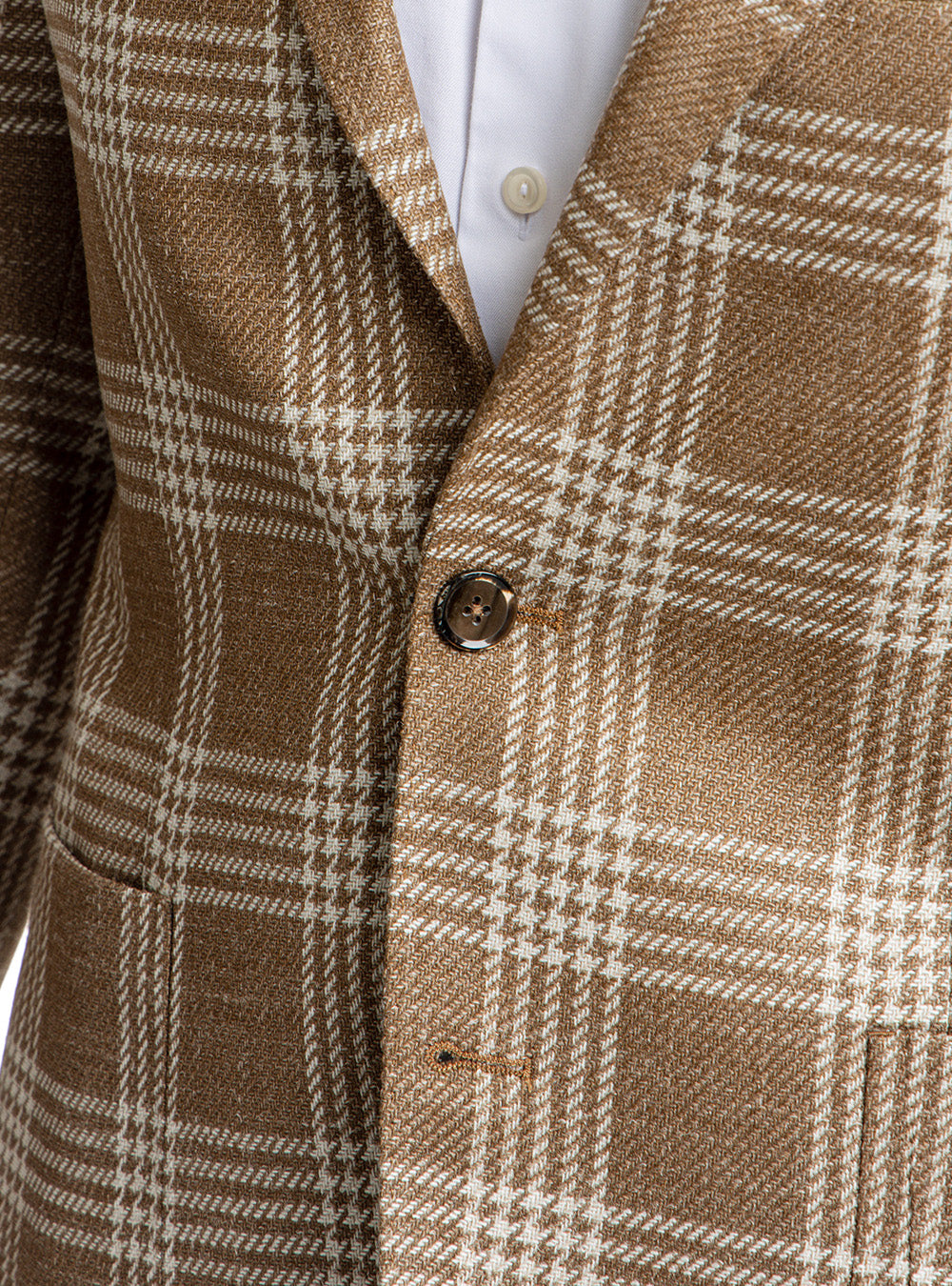 L.B.M. 1911 Nutmeg & Winter White Double Check Sport Coat