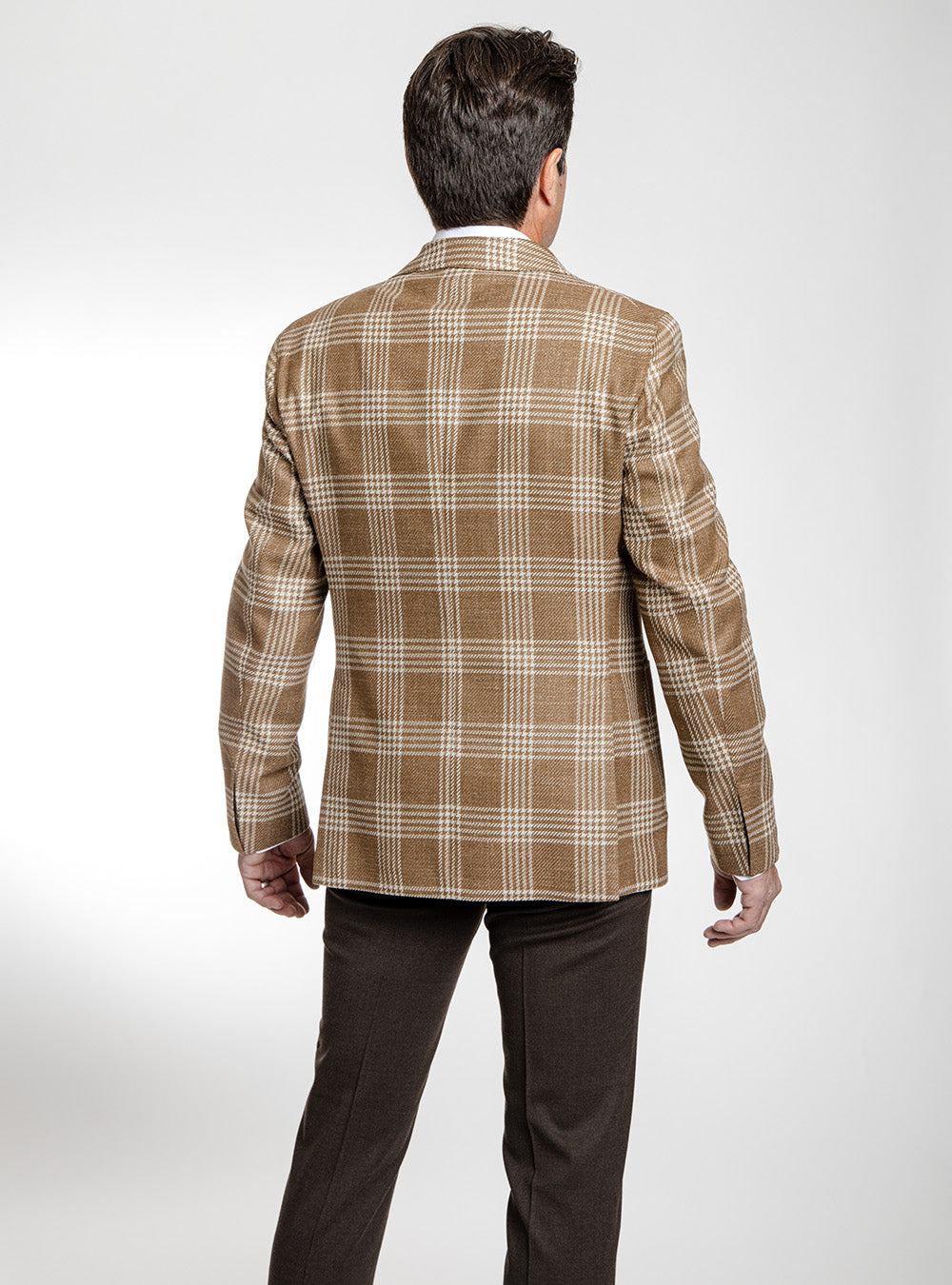 L.B.M. 1911 Nutmeg & Winter White Double Check Sport Coat
