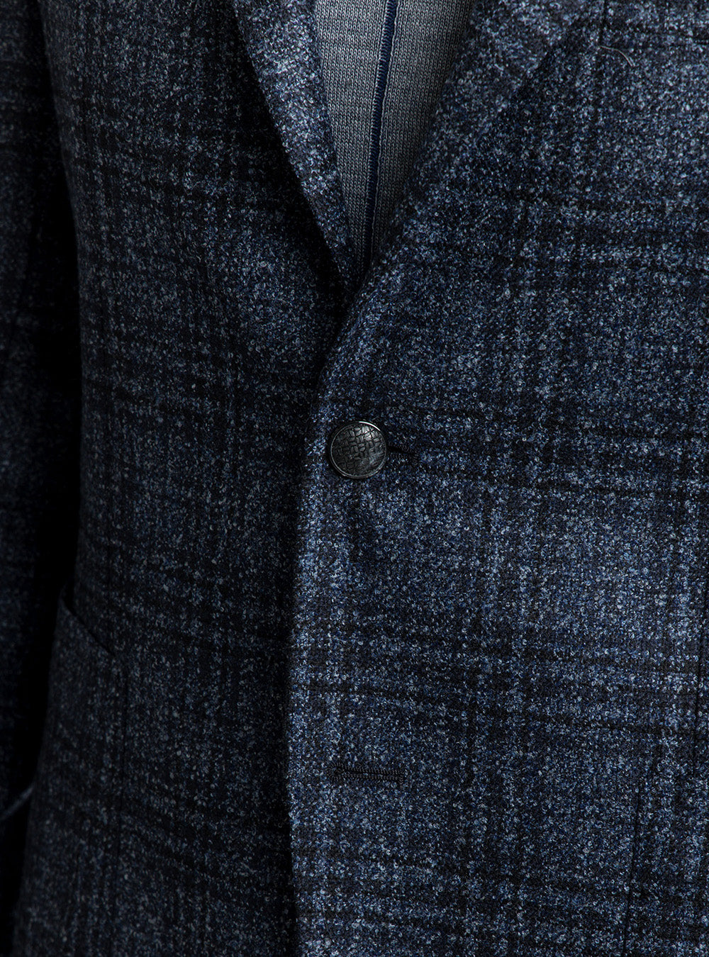 Tagliatore Navy & Mid-Blue Soft Check Flannel Sport Coat