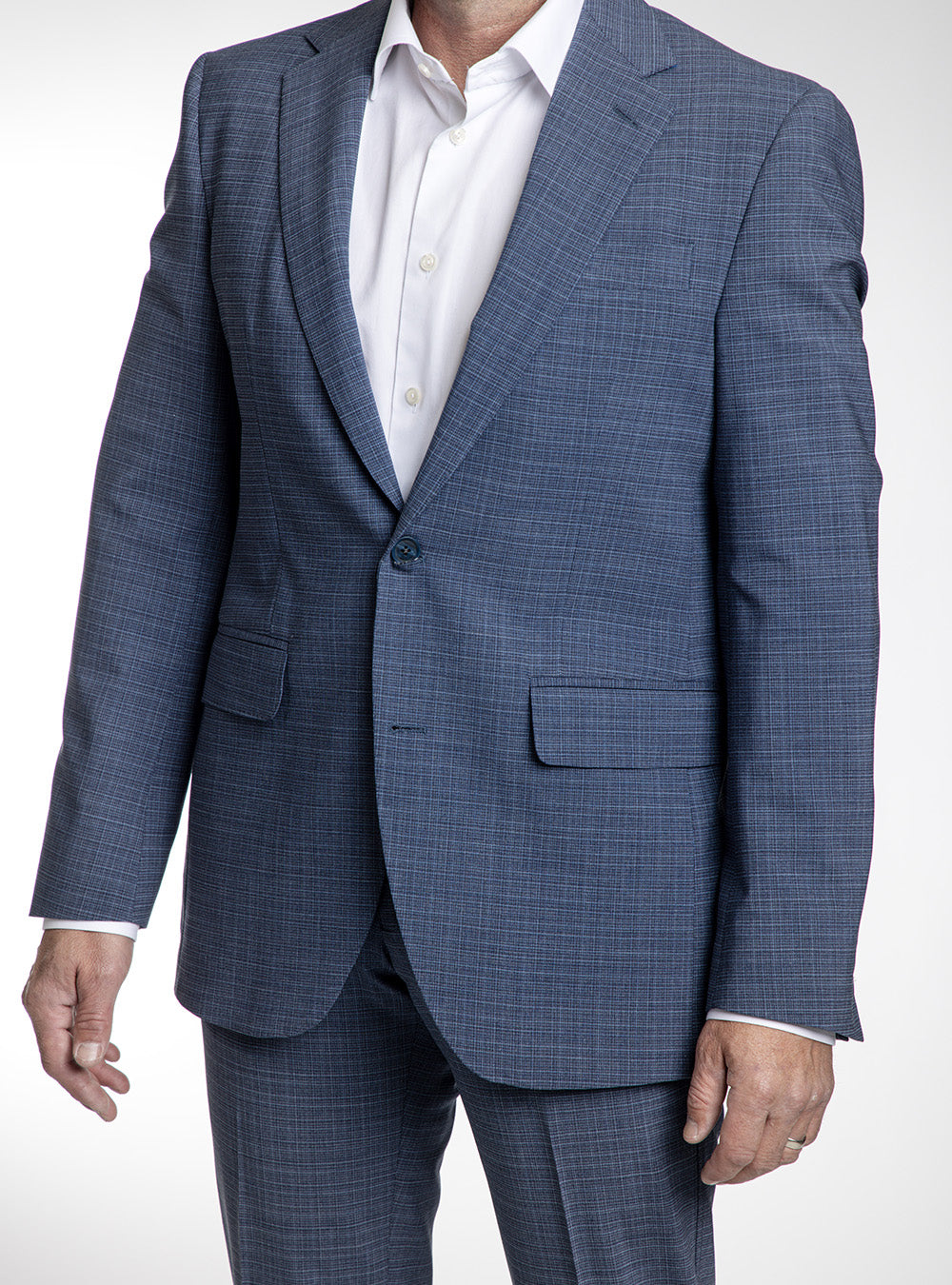 Coppley Two-Tone Blue Cross Hatch Check Suit