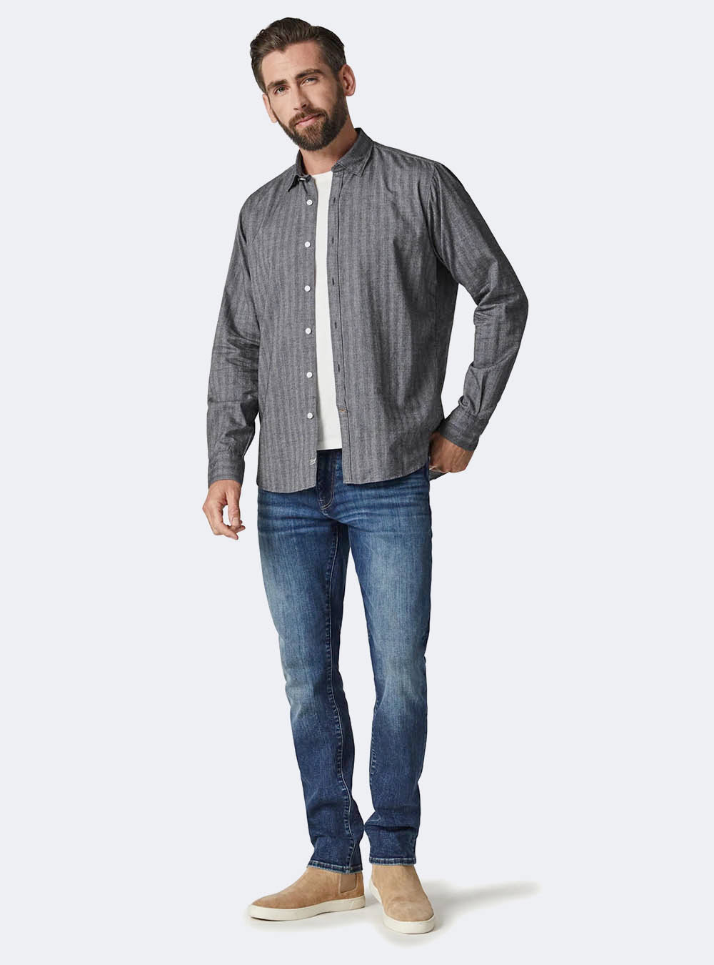 34 Heritage Cool Tapered Leg Jeans - Foggy Indigo Organic