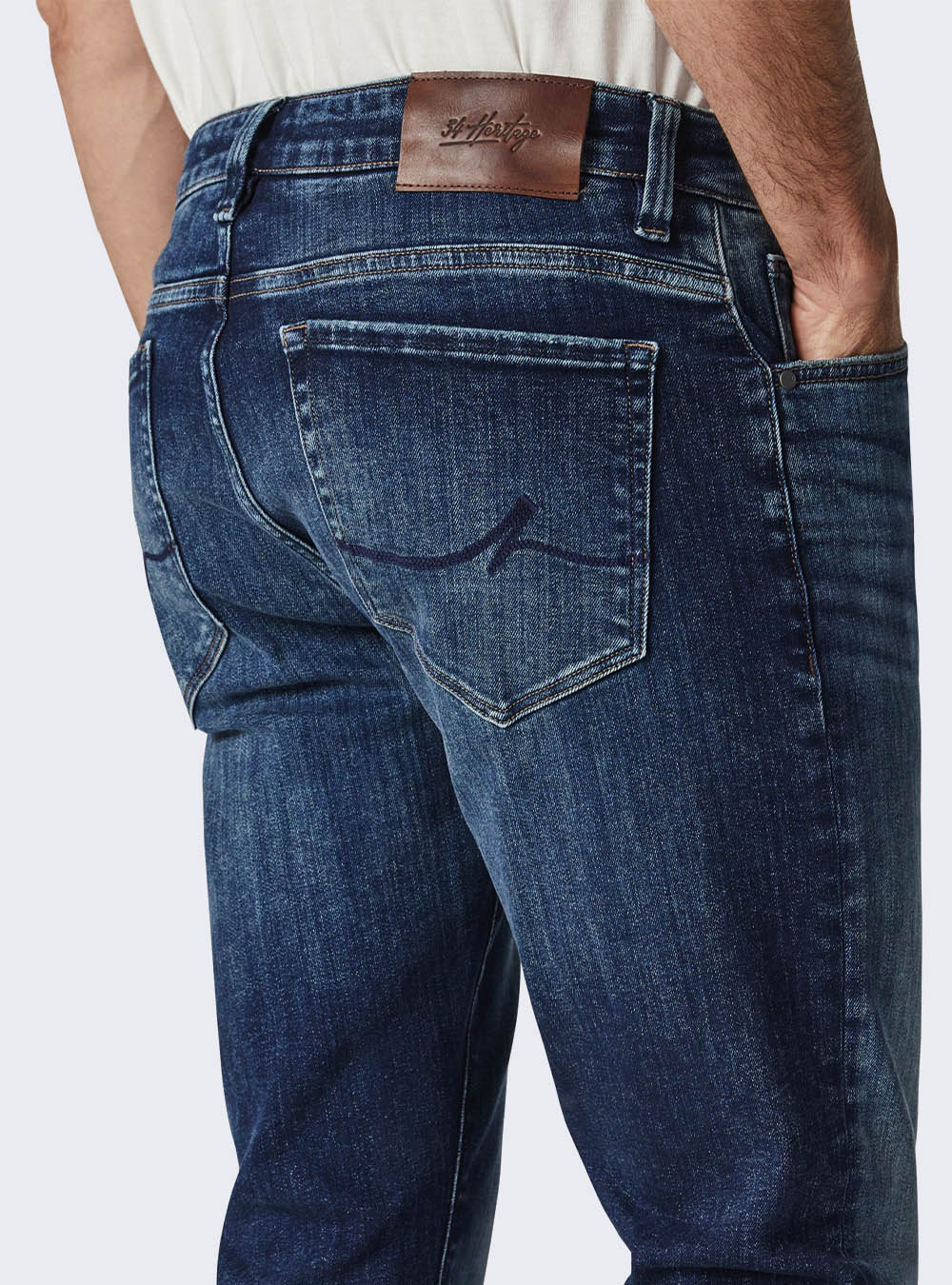 34 Heritage Cool Tapered Leg Jeans - Foggy Indigo Organic