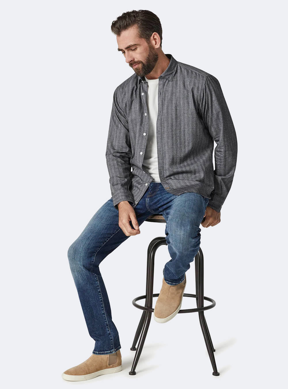 34 Heritage Cool Tapered Leg Jeans - Foggy Indigo Organic