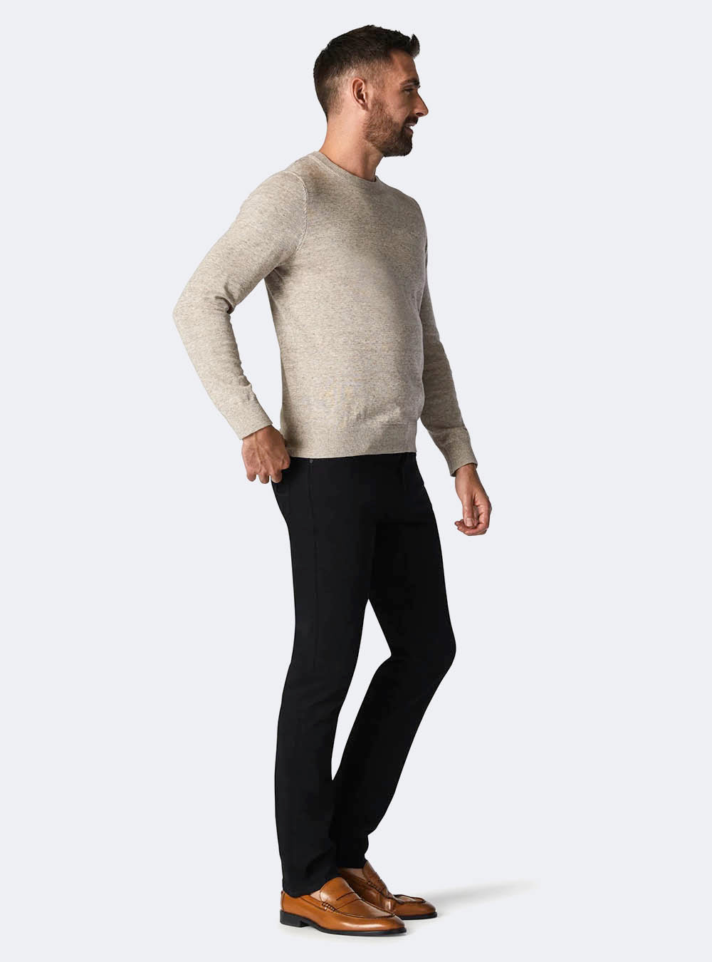 34 Heritage Courage Straight Leg Jeans - Black Vintage Comfort