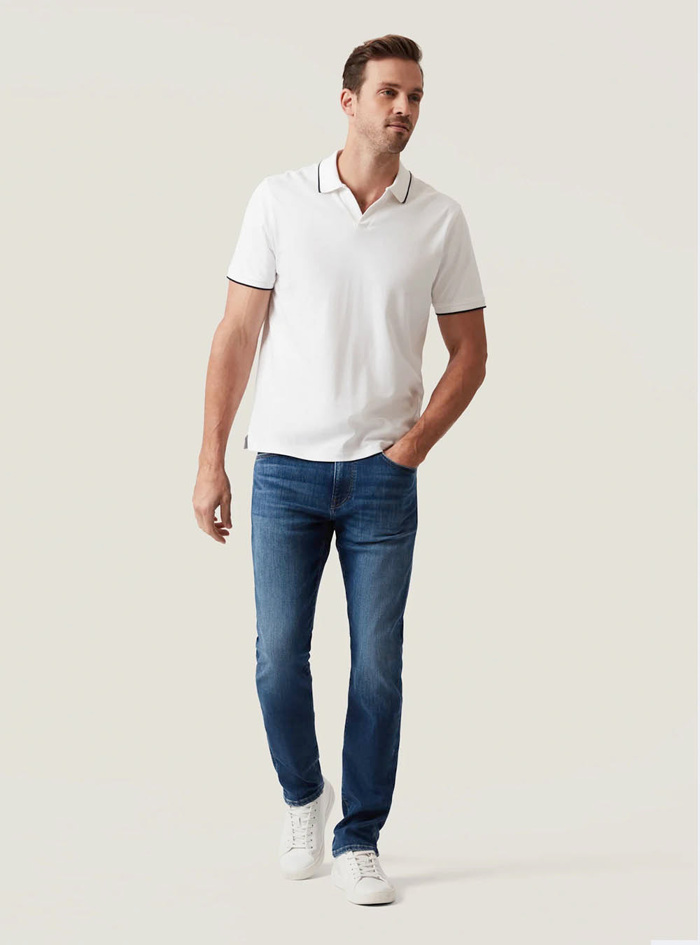 34 Heritage Courage Straight Leg Jeans - Dark Brushed Organic Ultra