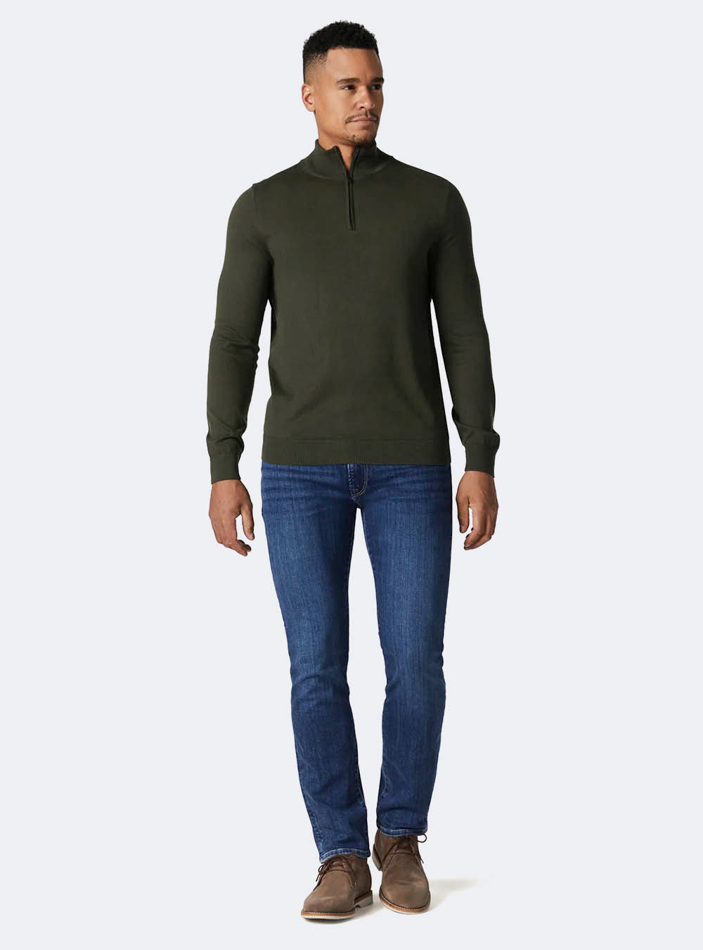34 Heritage Courage Straight Leg Jeans - Deep Brushed Organic