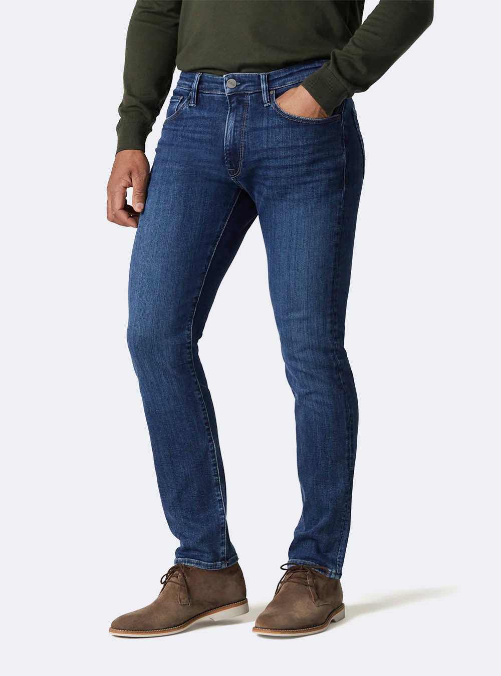 34 Heritage Courage Straight Leg Jeans - Deep Brushed Organic