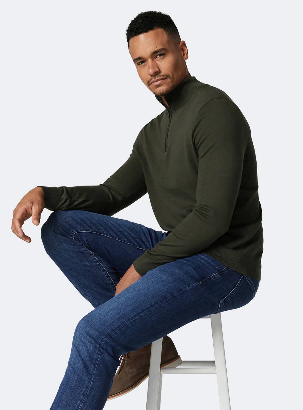 34 Heritage Courage Straight Leg Jeans - Deep Brushed Organic