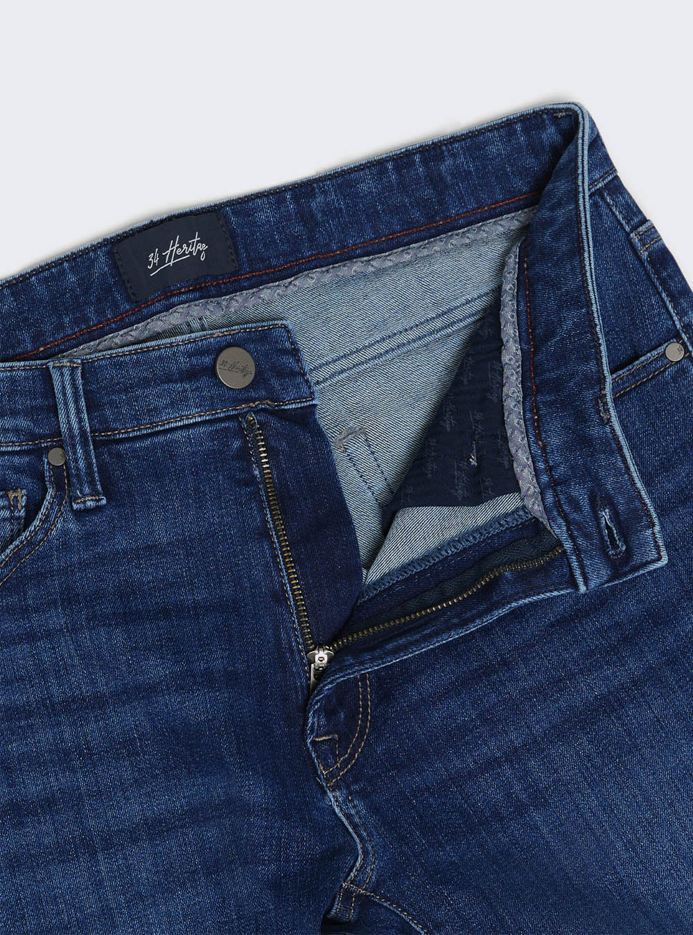 34 Heritage Courage Straight Leg Jeans - Deep Brushed Organic