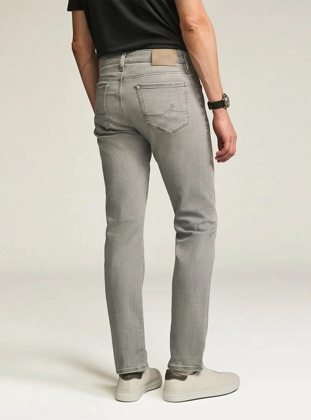 34 Heritage Courage Straight Leg Jeans - Light Grey Organic Ultra