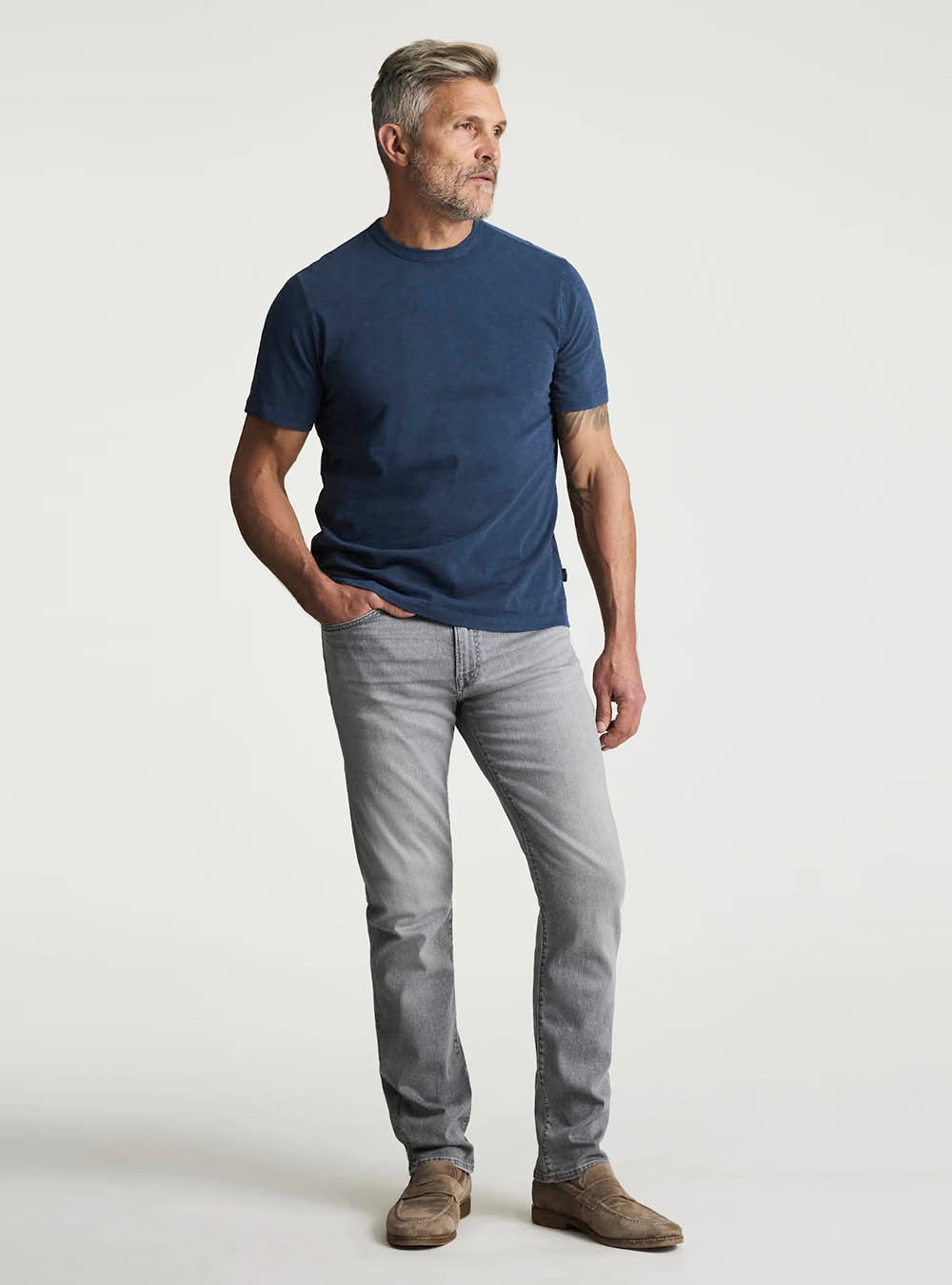 34 Heritage Courage Straight Leg Jeans - Light Smoke Brushed Urban