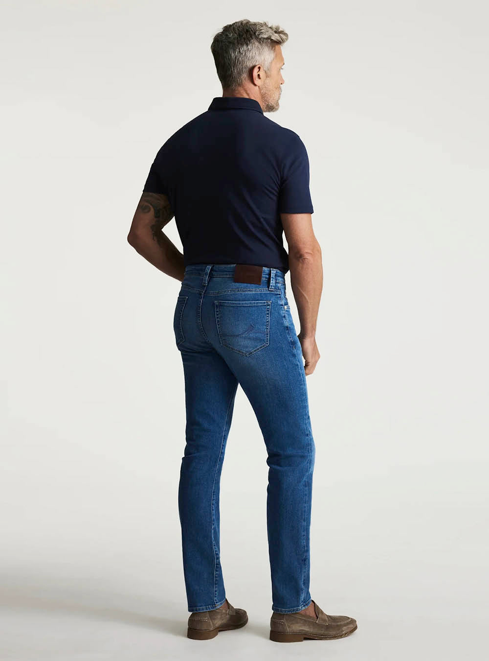 34 Heritage Courage Straight Leg Jeans - Mid Brushed Aerodenim