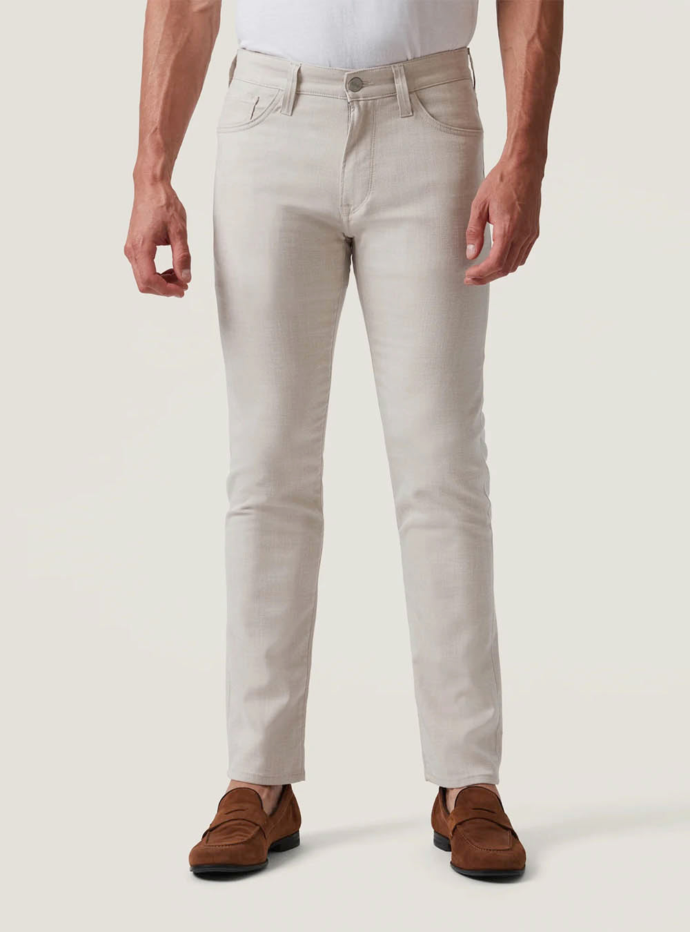 34 Heritage Courage Straight Leg Pants - Cream Cross Twill
