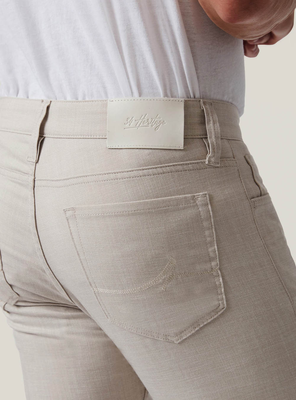 34 Heritage Courage Straight Leg Pants - Cream Cross Twill