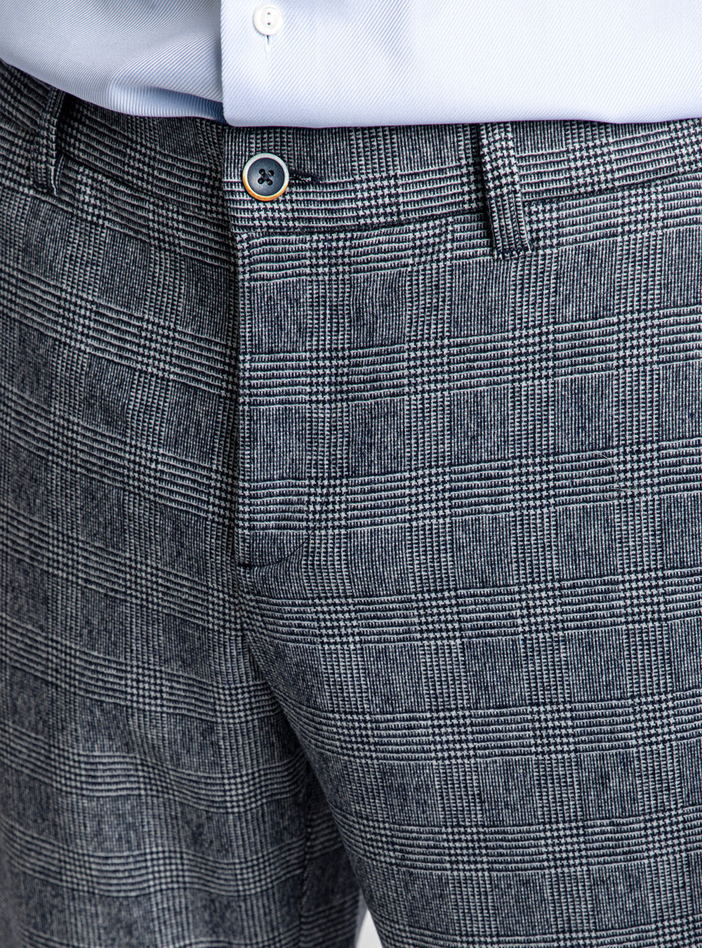 Alberto Blue Check Pants