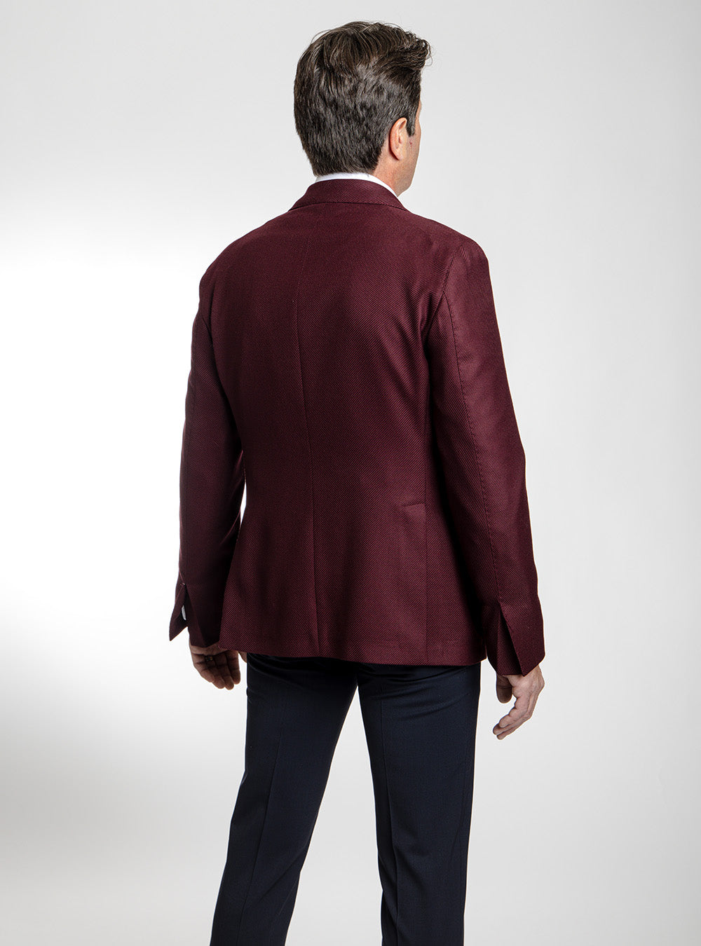 L.B.M. 1911 Burgundy Cavalry Twill Sport Coat