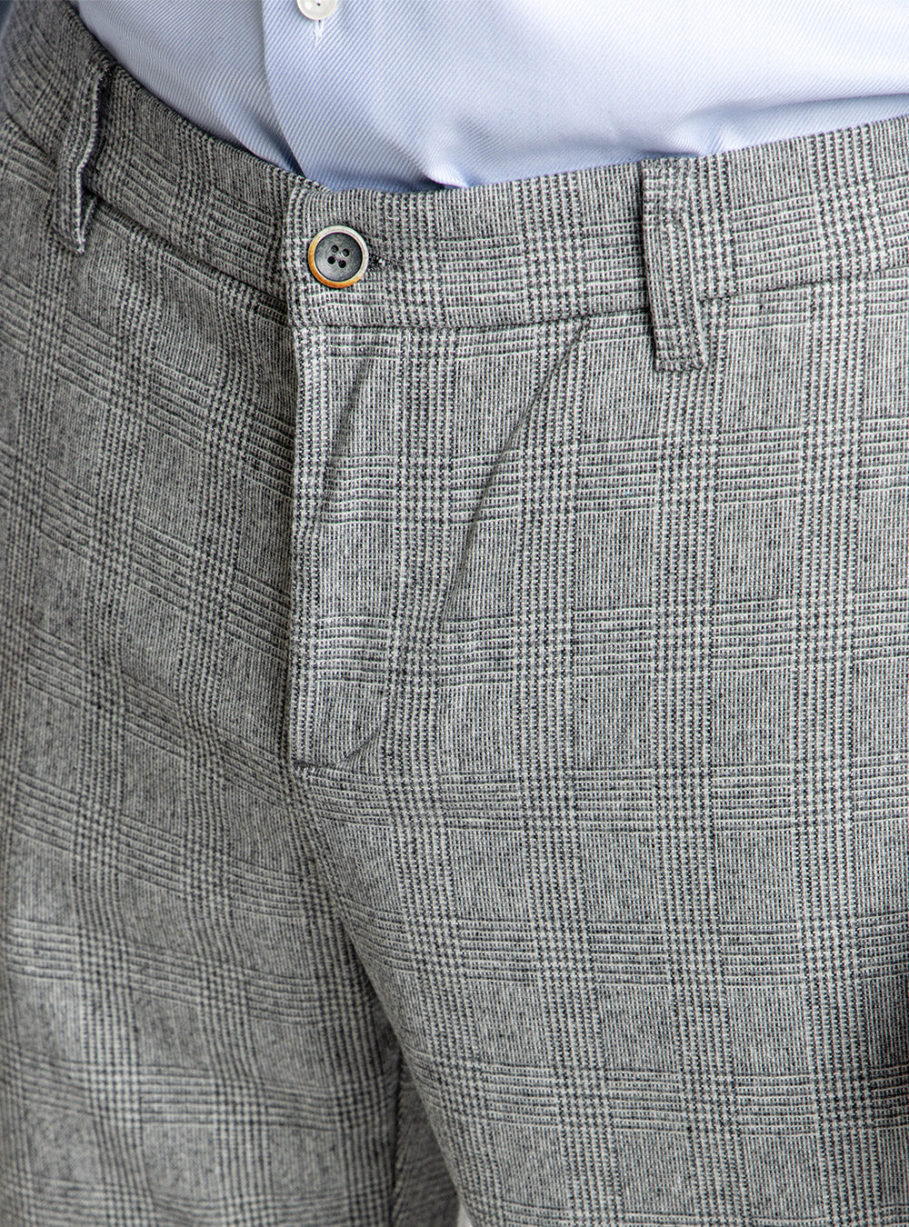 Alberto Grey Check Pants