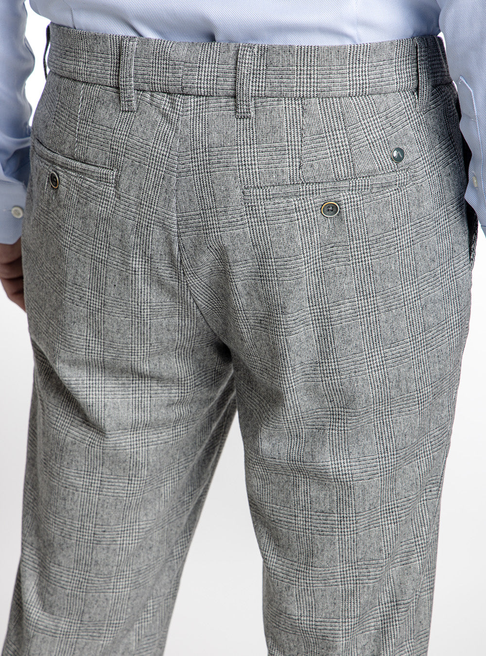 Alberto Grey Check Pants