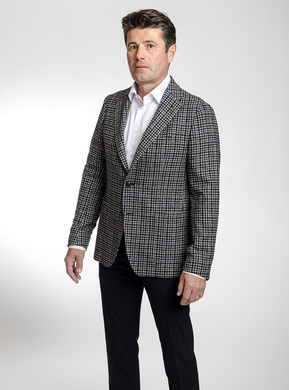 Tagliatore Blue-Black & Grey Check Sport Coat