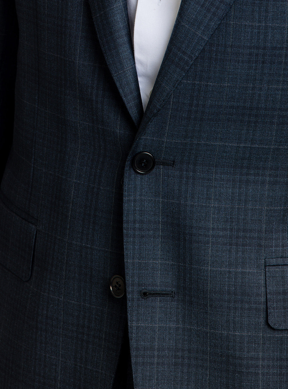 Canali Blue & Teal Check Suit