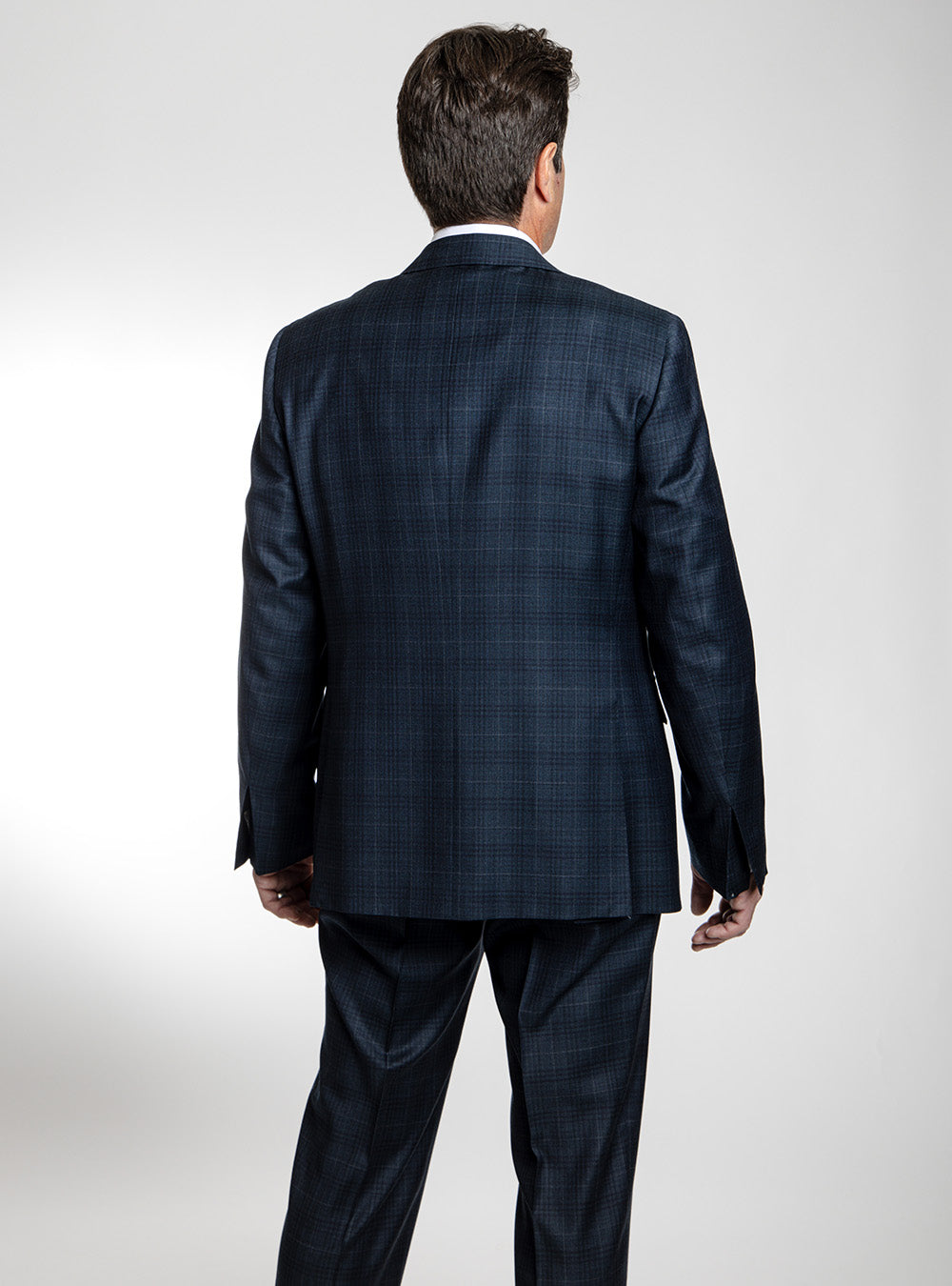 Canali Blue & Teal Check Suit