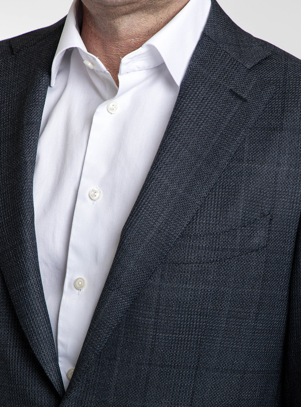 Canali Dark Blue Woven Check Suit