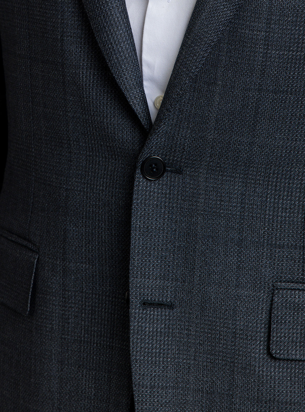 Canali Dark Blue Woven Check Suit