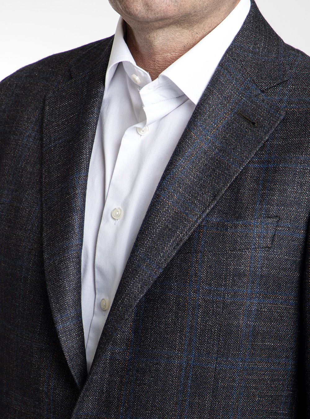 Canali Grey, Blue & Brown Overcheck Sport Jacket
