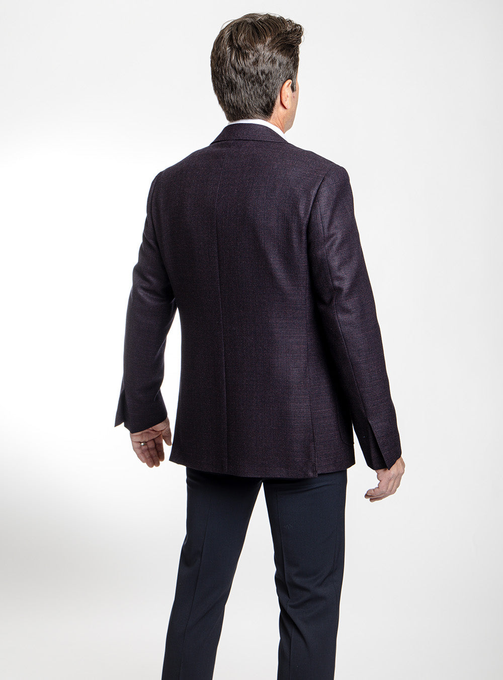 Canali Aubergine & Blue Sport Jacket
