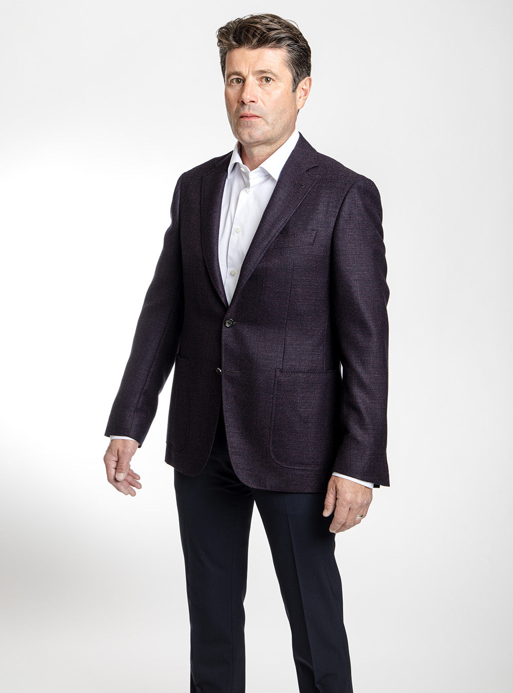 Canali Aubergine & Blue Sport Jacket