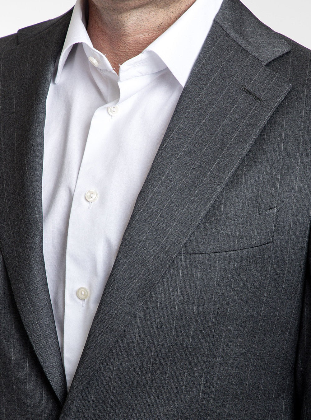 Canali Dark Grey Pinstripe Suit