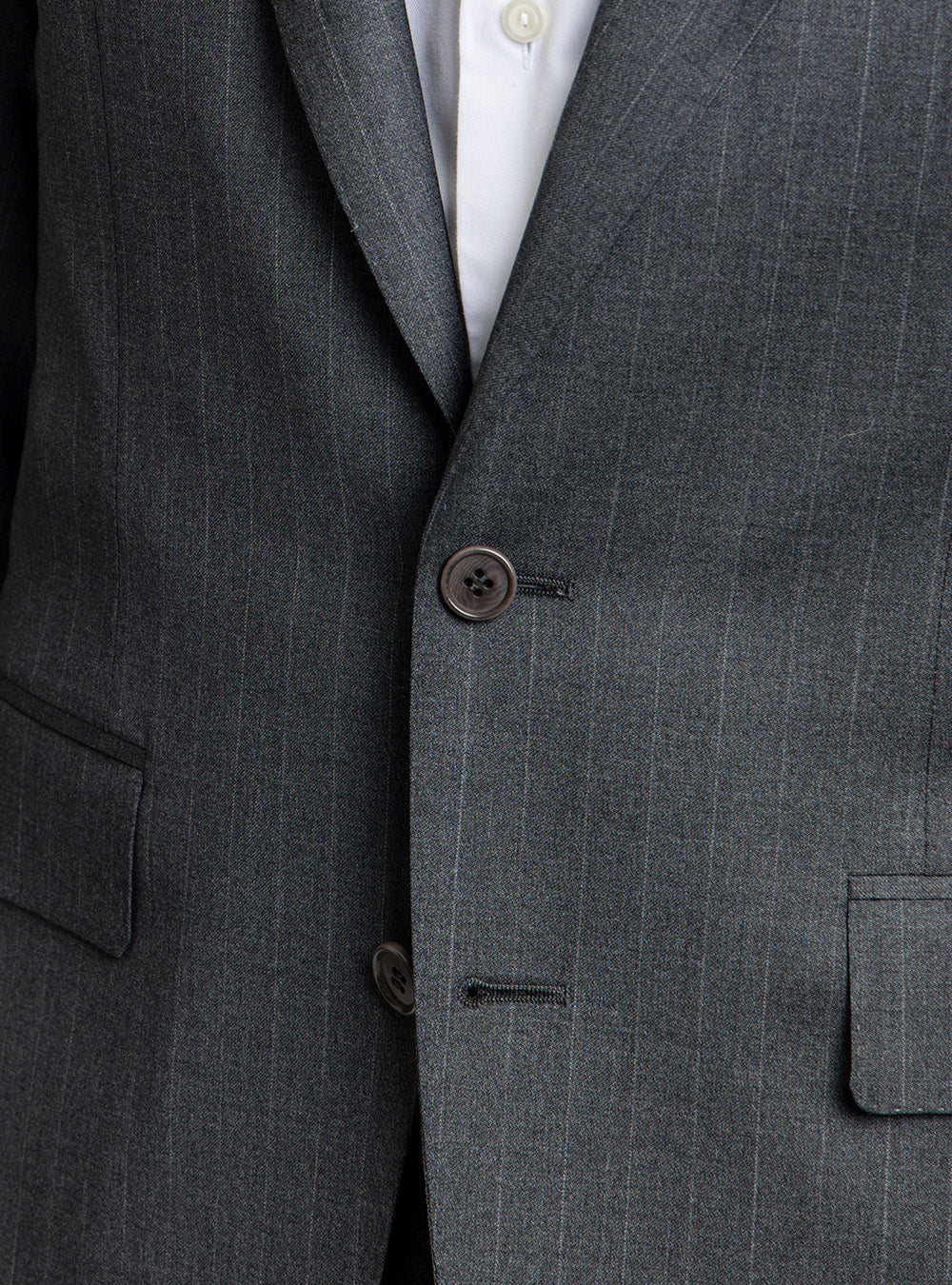 Canali Dark Grey Pinstripe Suit