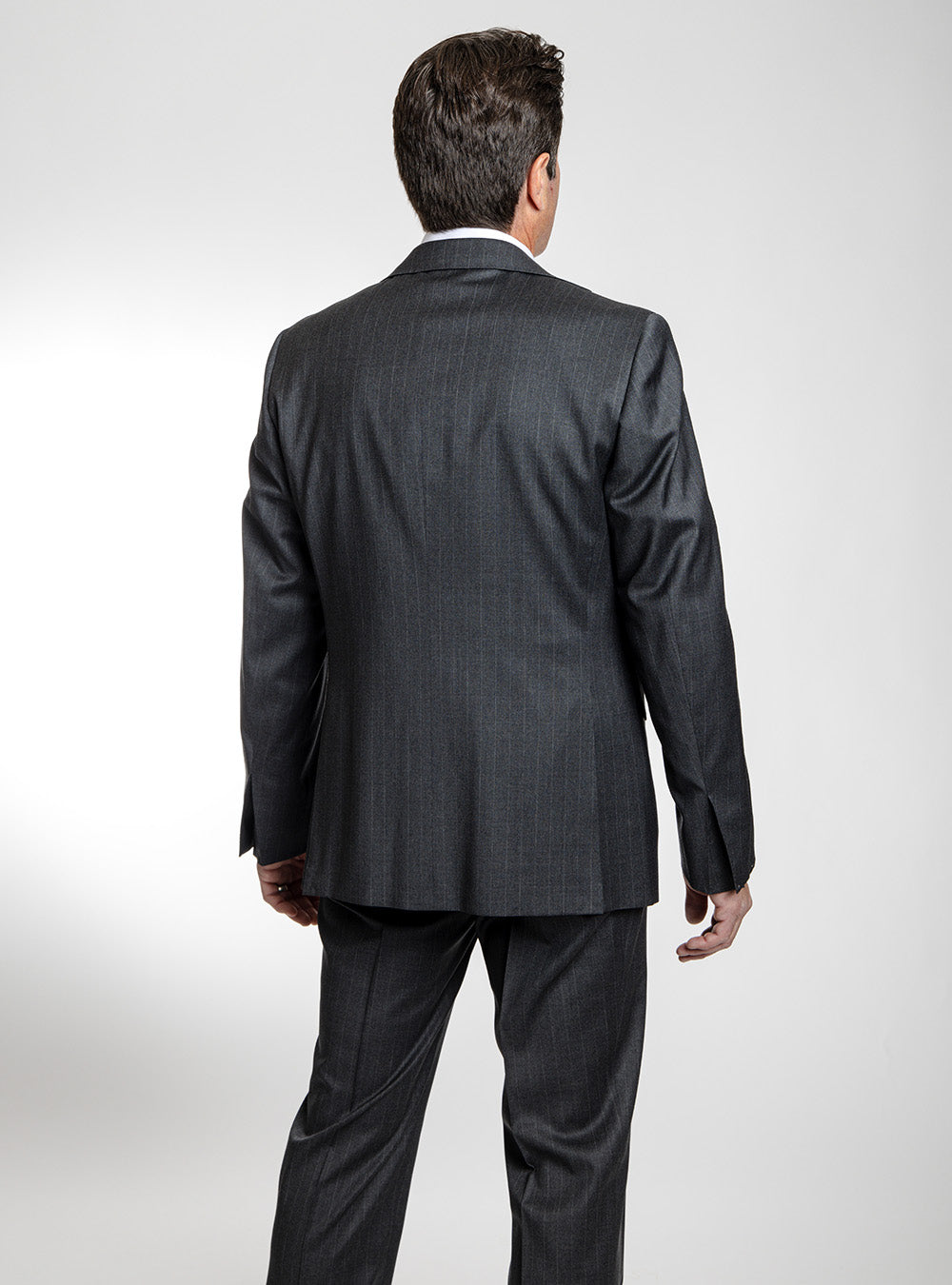 Canali Dark Grey Pinstripe Suit