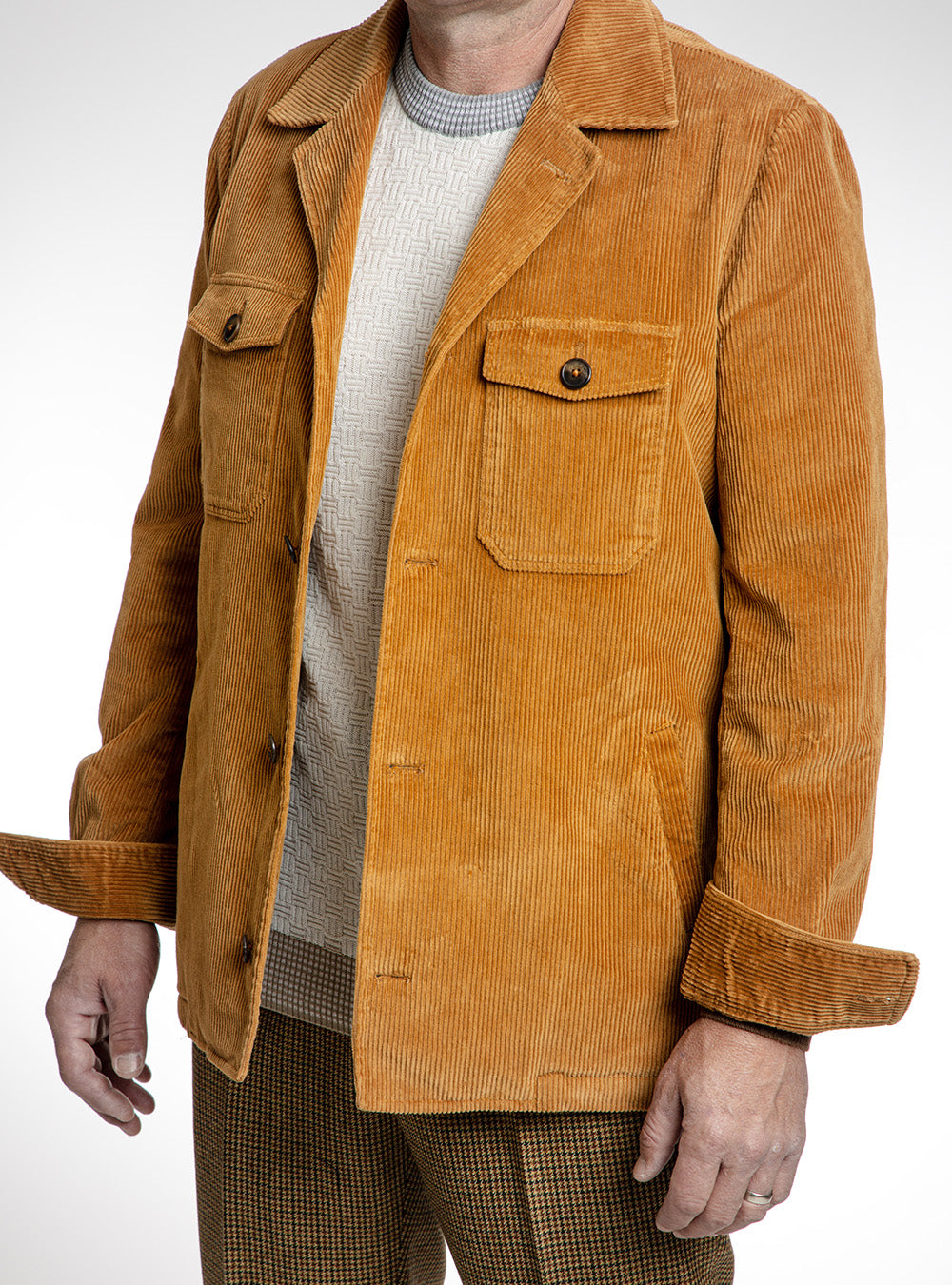 Piero Gabriele Cotton Corduroy Overshirt Jacket